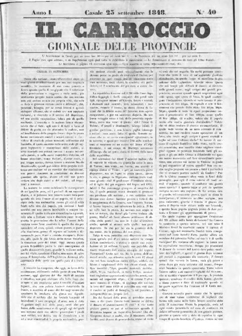 Il Carroccio - Edizione 40 del 25/09/1848